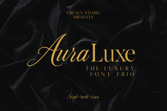 Auraluxe Trio: The Premium Display Font for Editorial Design