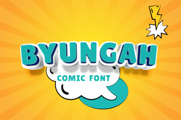 Byungah Comic Display: The Perfect Creative Font for Handmade Brands