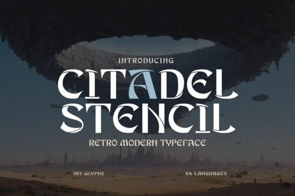 Citadel Stencil Typeface Review: Retro-Futuristic Display Font for Editorial Design