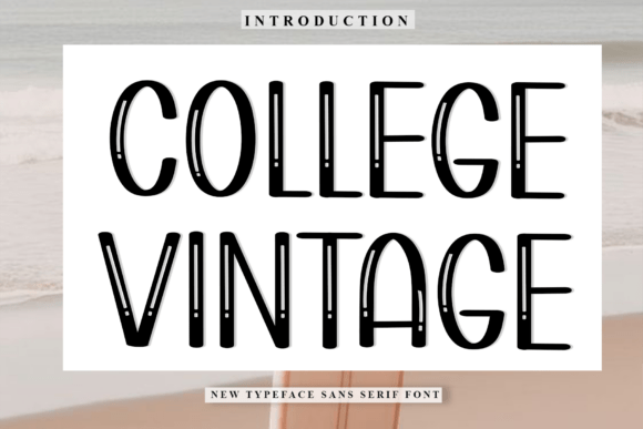 College Vintage: The Festive Display Font for Holiday Crafts
