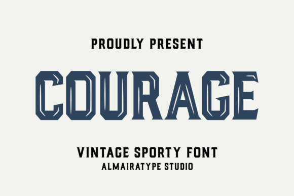 Courage Font: A Bold Vintage Typeface for Crafters