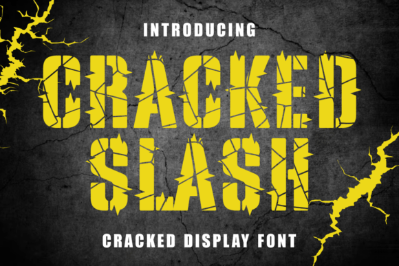 Cracked Slash Typeface: A Bold Display Font for Edgy Branding