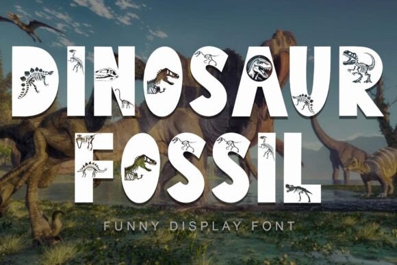 Dinosaur Fossil: The Playful Display Font for High-Impact Campaigns