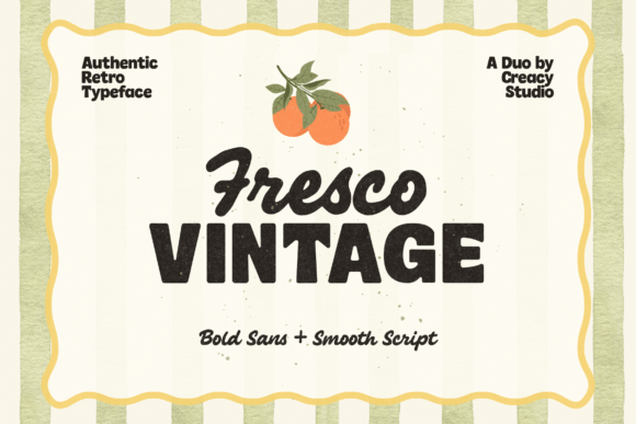 Fresco Vintage Duo: The Perfect Retro Display Font for Makers
