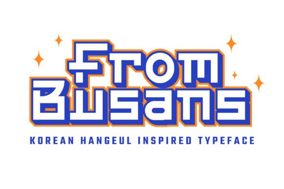 From Busans: A Playful Korean Hangeul-Inspired Display Font for Handmade Brands