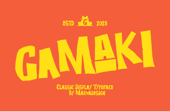 Gamaki: A Bold Playful Display Font for Energetic Branding