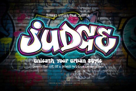 Judge: The Dynamic Display Font for Street-Style Branding