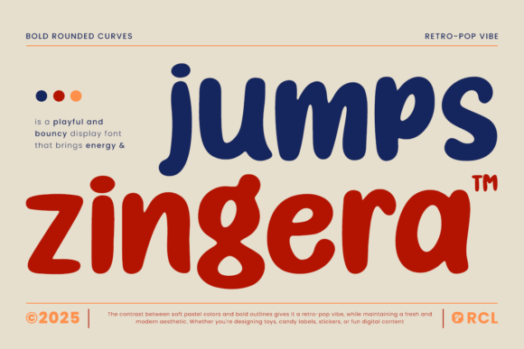 Jump Zingera: The Bold Display Font for Vibrant Brand Identity