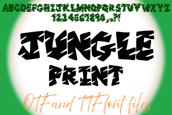 Jungle Print Typeface for Bold Adventure Branding