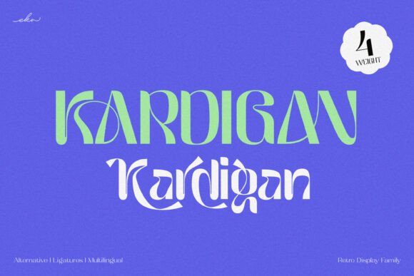 Kardigan: The Retro Display Font for Handmade Brands