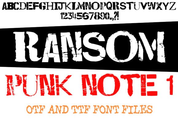 Ransom Punk Note 1: The Ultimate Display Typeface for Rebel Branding