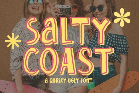 Salty Coast: A Playfully Ugly Display Font for Handmade Brands