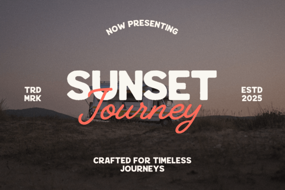 Sunset Journey Duo: A Premium Display Font for Editorial Design