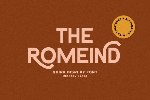 The Romeind: A Quirky Display Font for Unique Brand Identity