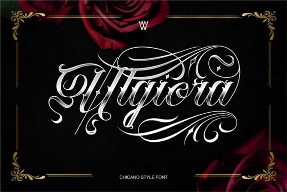 Ulgiora: The Edgy Chicano Tattoo Font for Bold Branding