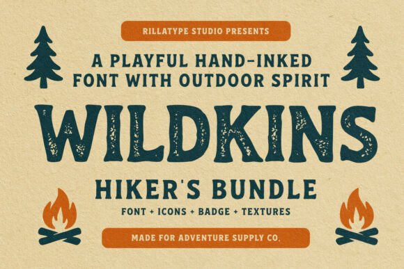 Wildkins Hiker s Bundle: A Playful Display Font for Editorial Design